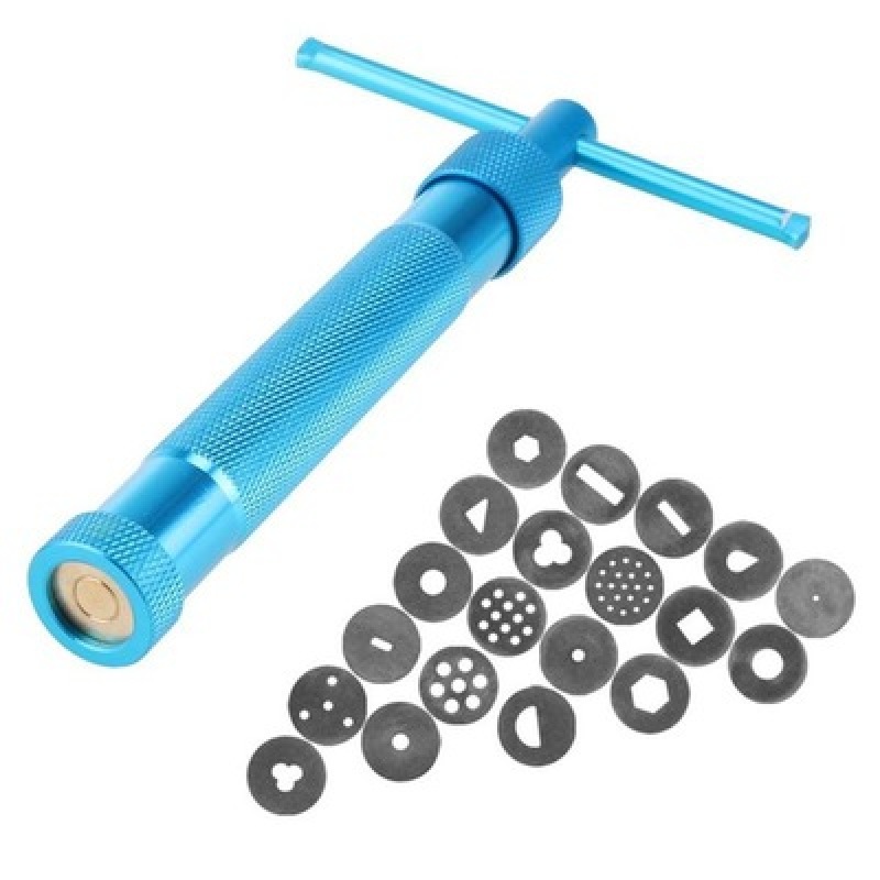 Clay Extruder Gun with 20 Interchangeable Discs