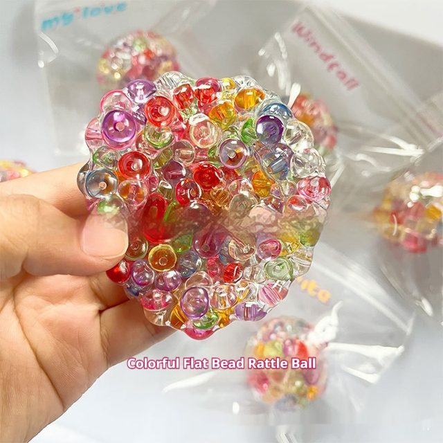 Rainbow Bead Squish Ball