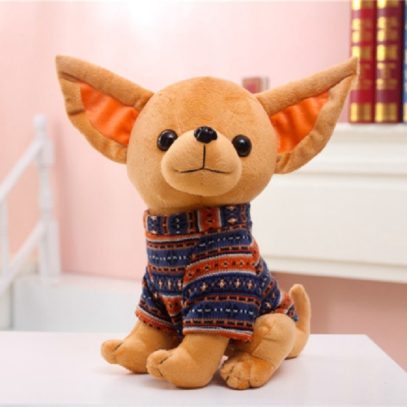 Chihuahua Plush in Knit Sweater, 25cm