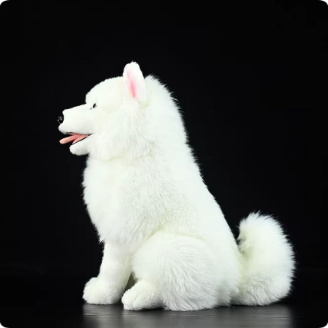 Realistic Fluffy Samoyed Dog Plush โ photo 4