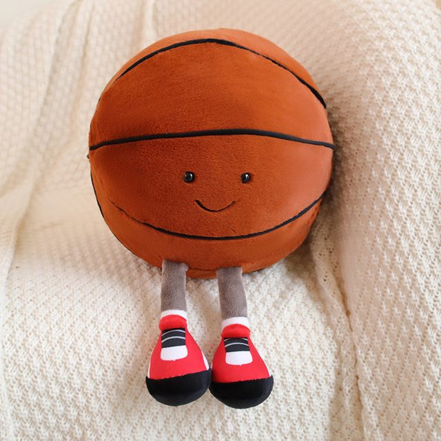 Smiley Basketball Plush With Sneakers
