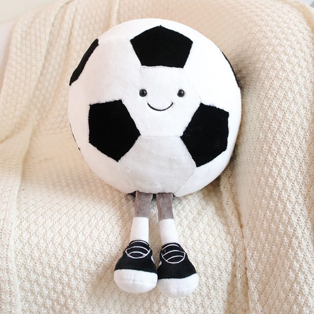 Smiley Soccer Ball Plush With Sneakers