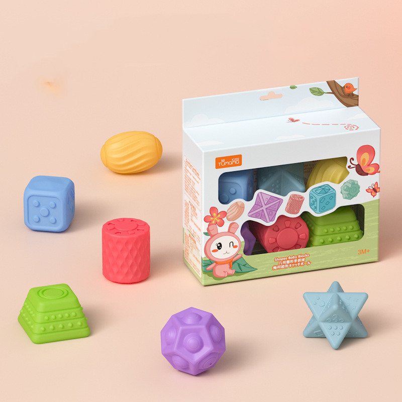 Soft Textured Sensory Stacking Blocks (Baby) โ photo 4