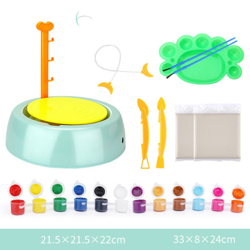 Kids Pottery Wheel Kit with Clay, Paints & Tools โ photo 2