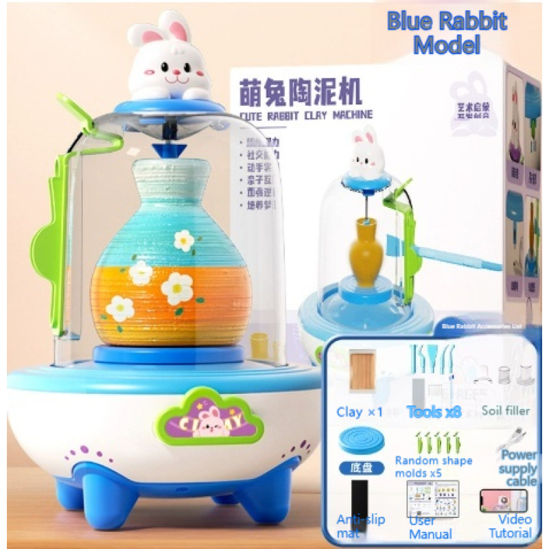 Cute Rabbit Electric Clay Pottery Wheel Kit