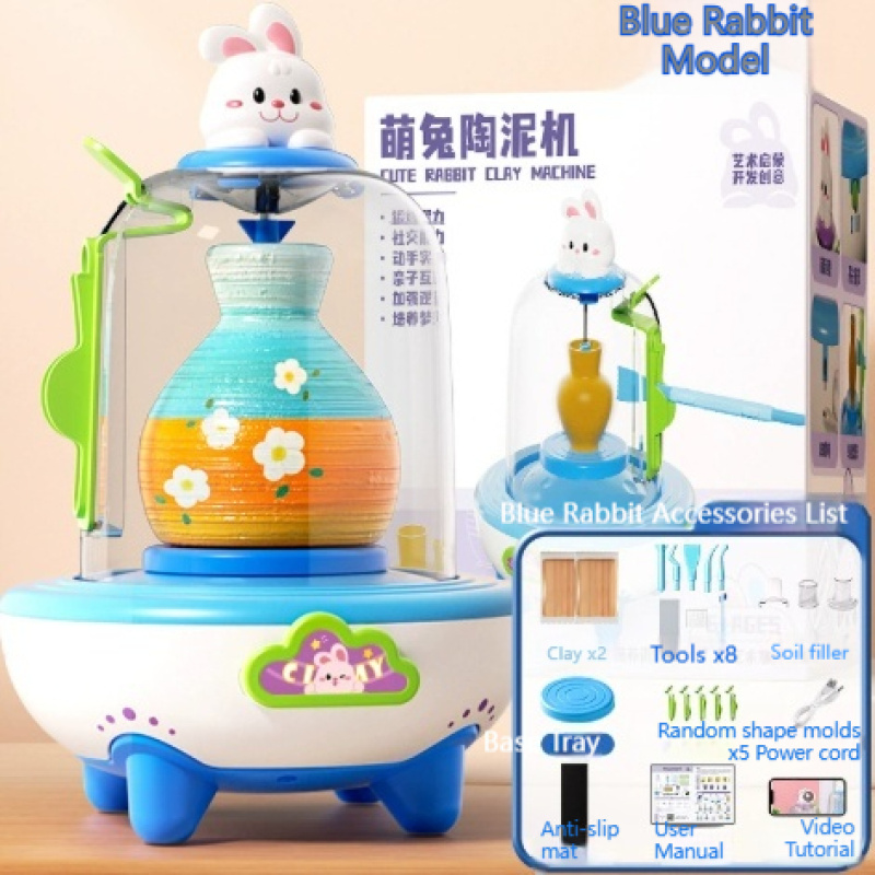 Cute Rabbit Electric Clay Pottery Wheel Kit — photo 2