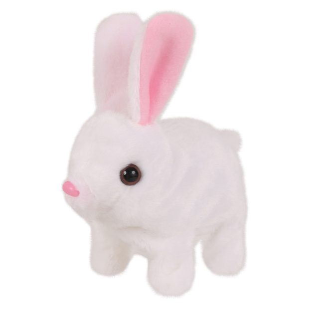 Walking White Bunny Electronic Plush Toy