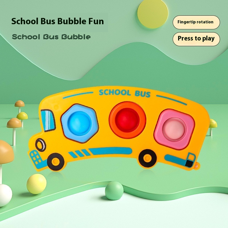 School Bus Pop-Bubble Sensory Toy