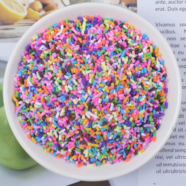 Rainbow Sprinkle Polymer Clay Slime Sprinkles