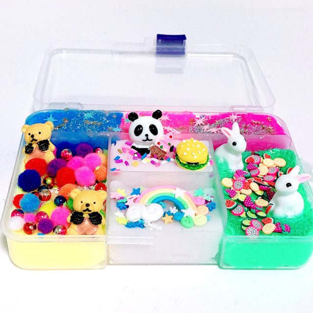 Panda & Bunny 5-Grid Slime Gift Box