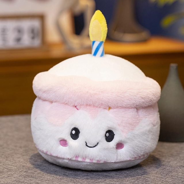 Birthday Cake Plush With Candle