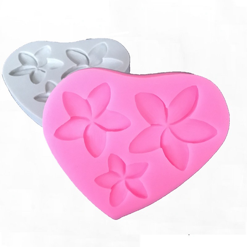 Plumeria Flower Silicone Mold — Heart Tray