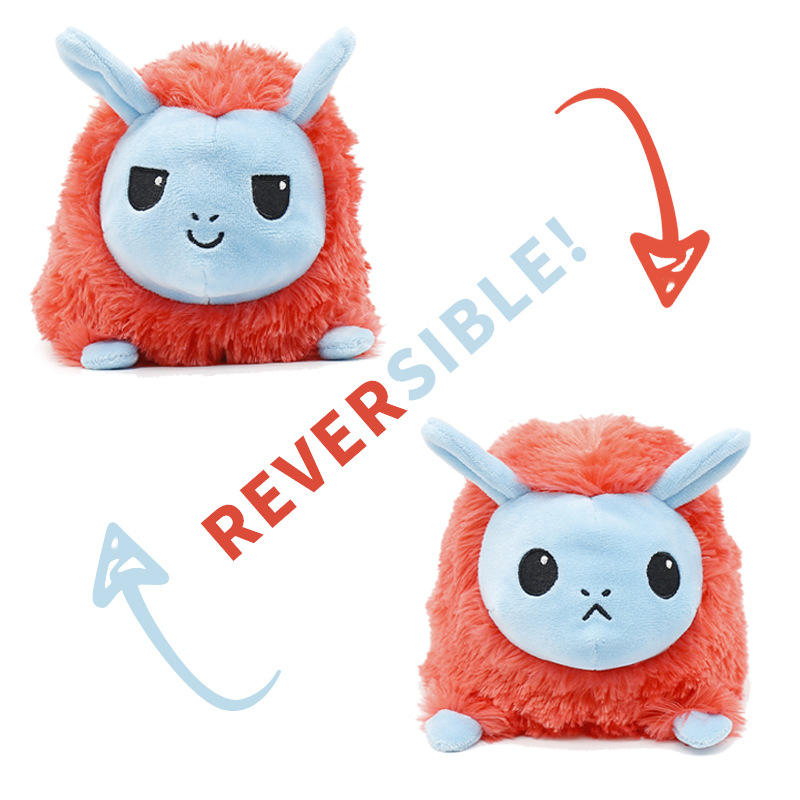 Mood-Flip Fuzzy Monster Plush โ photo 4