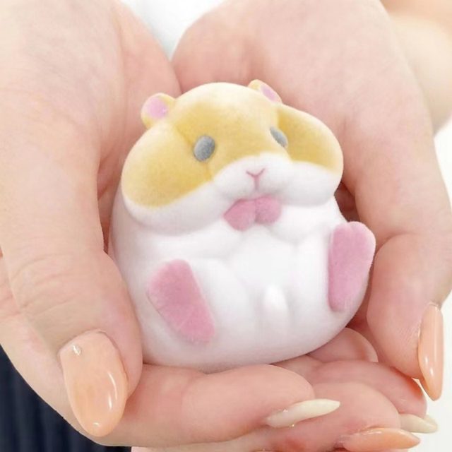 Velvety Flocked Hamster Squishy