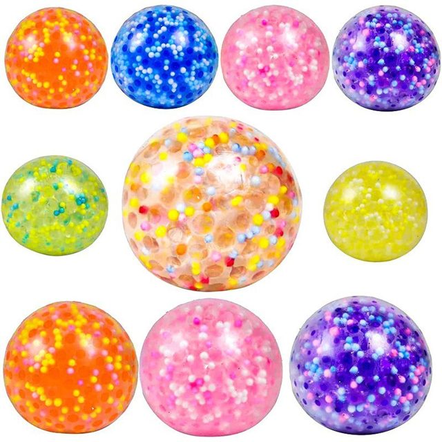 Rainbow Bead-Filled Squeeze Stress Balls