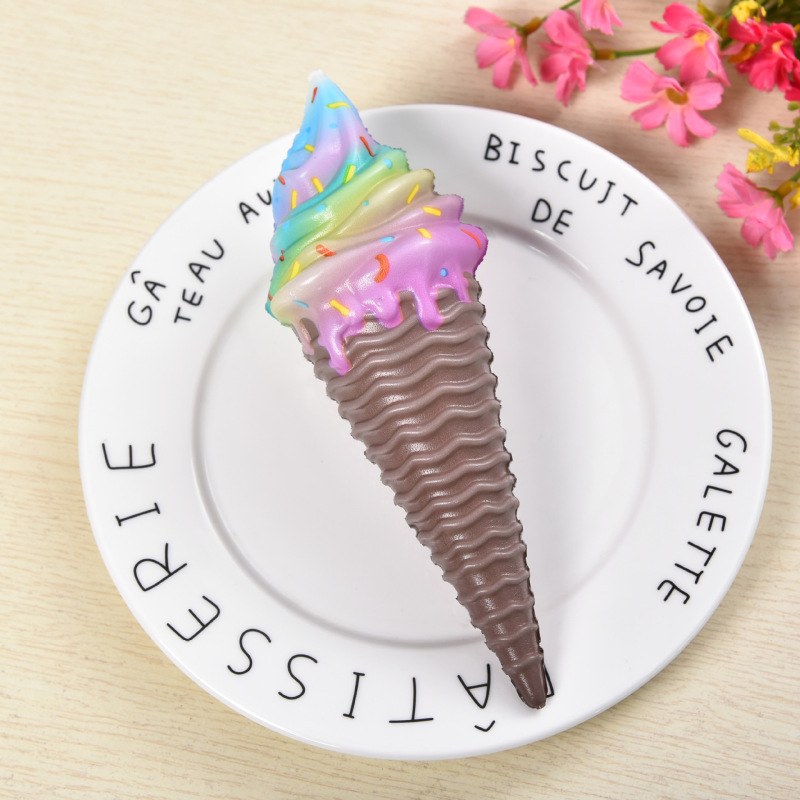 Rainbow Sprinkle Ice Cream Cone Squishy