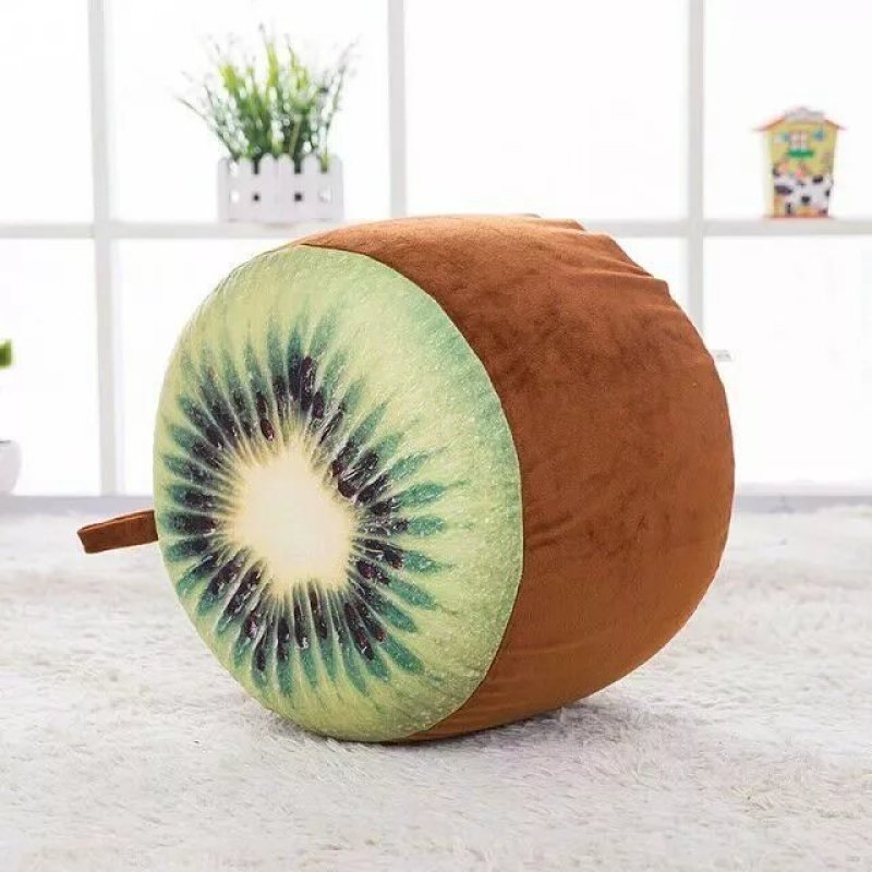 Lime Slice Plush Round Floor Cushion Stool โ photo 4