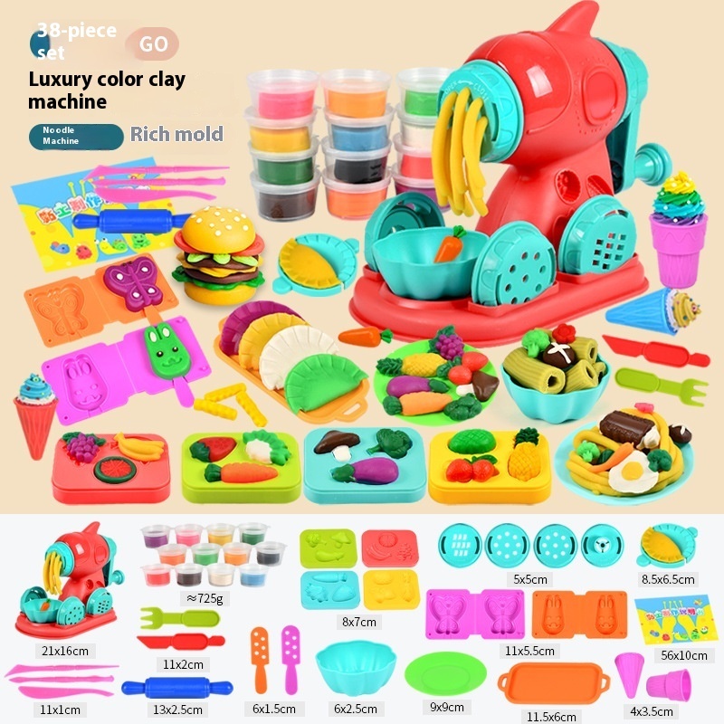 Noodle Maker Clay Playset, 38 Pieces