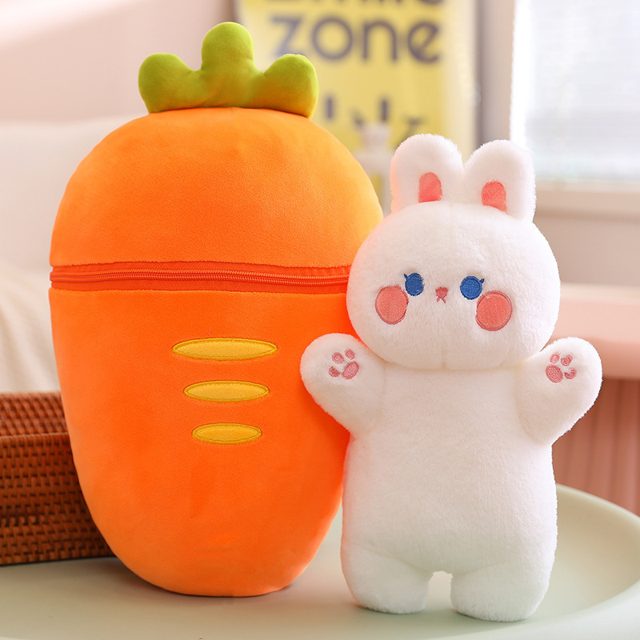 Carrot Pouch Bunny Plush Set โ photo 2