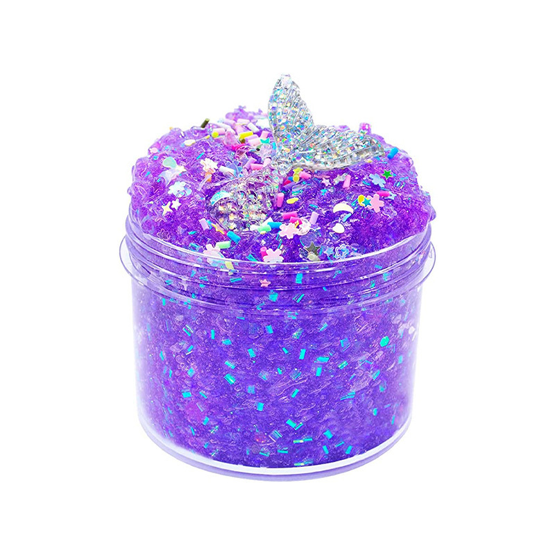 Blueberry Crunch Clear Slime with Charms — photo 3