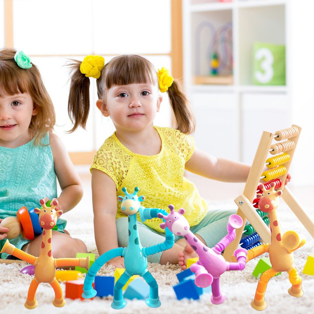 Giraffe Pop-Tube Stretch Sensory Toy โ photo 3