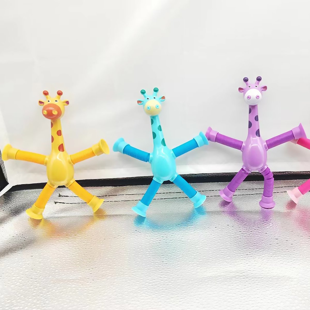 Giraffe Pop-Tube Stretch Sensory Toy