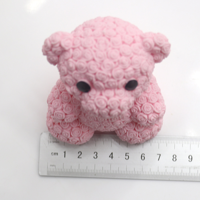 Pastel Rose-Textured Bear Squishy โ photo 3