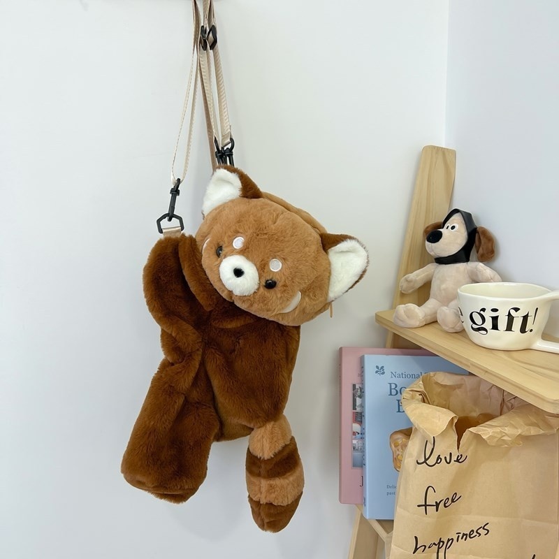 Panda Plush Crossbody Bag with Chain Strap โ photo 4