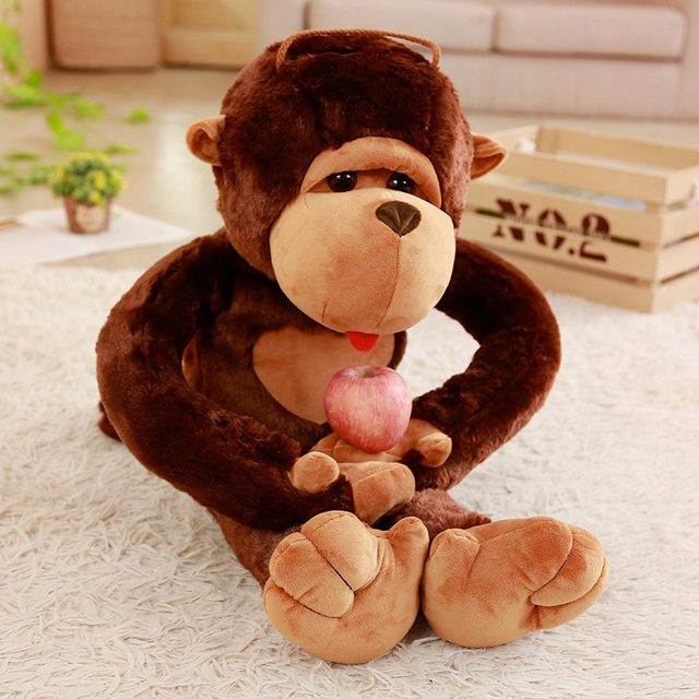 Giant Apple-Holding Gorilla Plush, 110cm