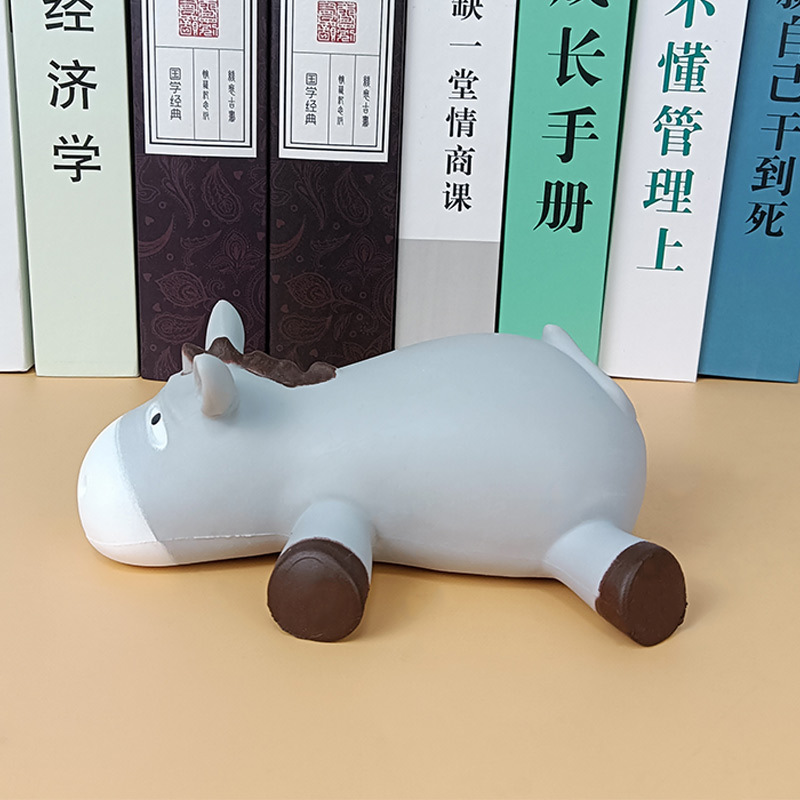 Grumpy Sprawled-Out Donkey Squishy