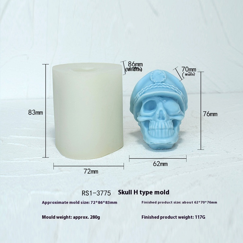 Halloween Skull Silicone Mold, Multi-Cavity — photo 3