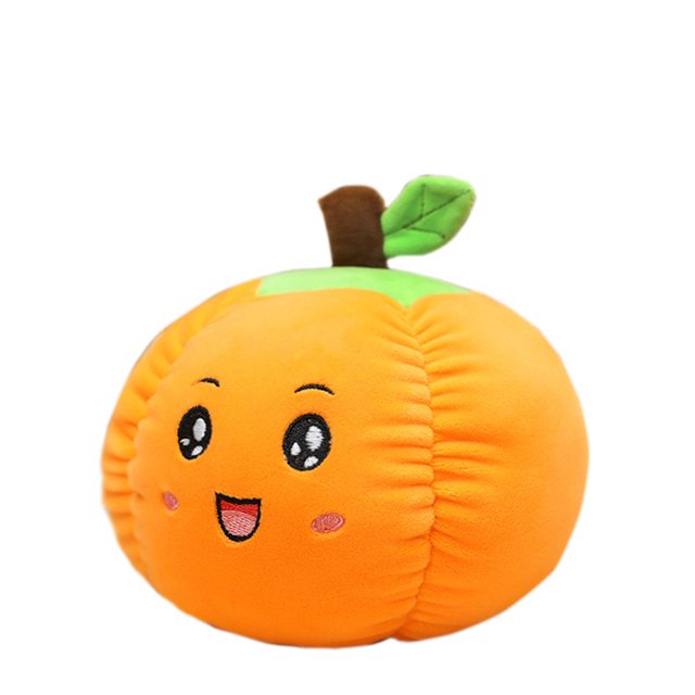 Happy Smiley Orange Pumpkin Plush