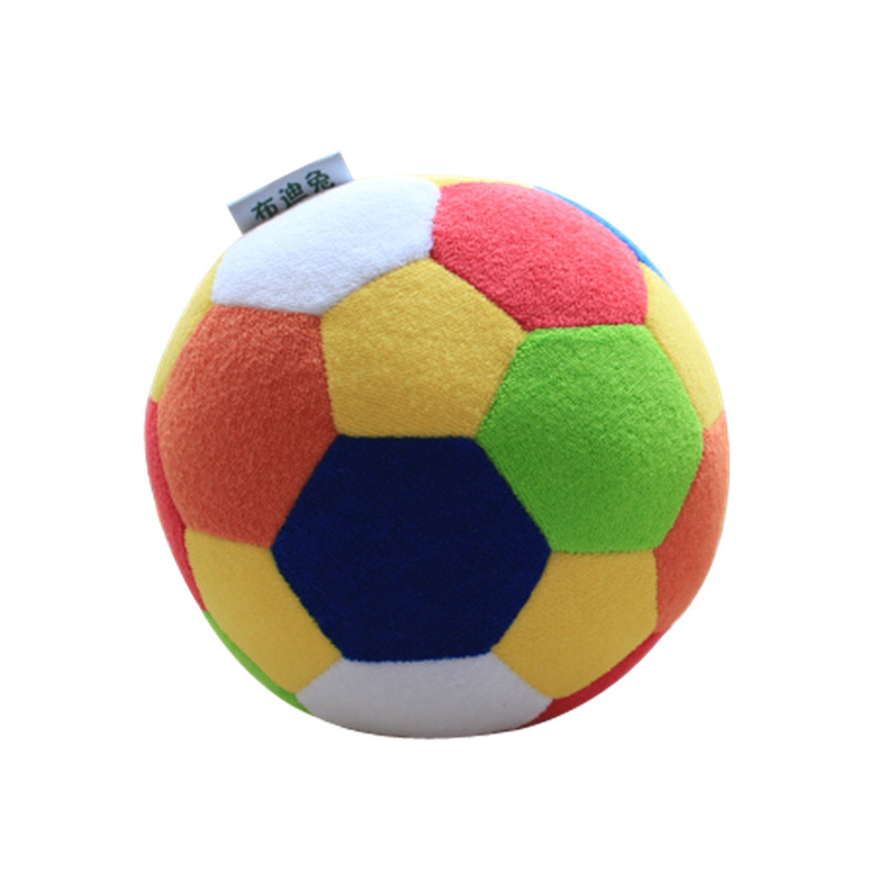 Rainbow Plush Soccer Ball Rattle