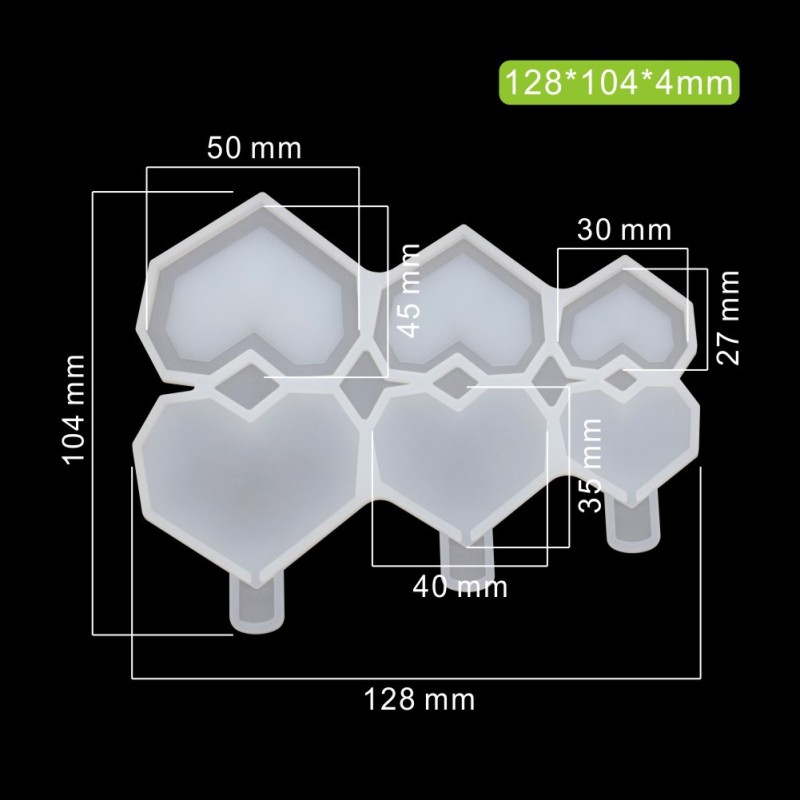 Heart Lollipop Silicone Resin Mold, 3 Sizes โ photo 2