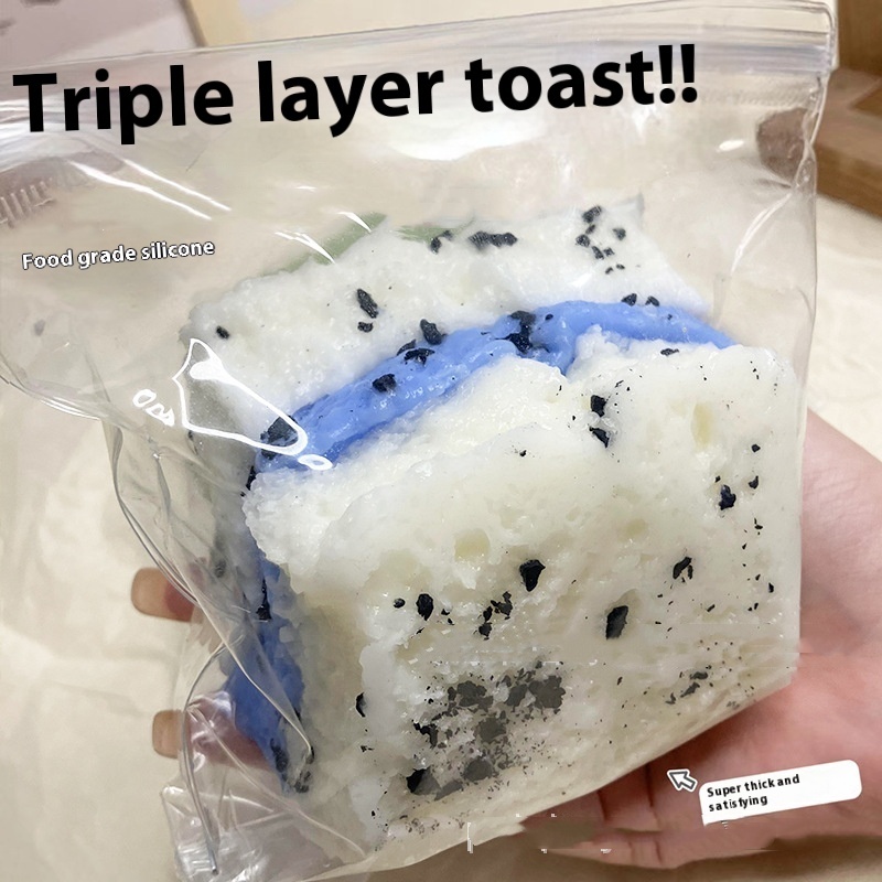 Triple-Layer Toast Cake Slow-Rise Squishy