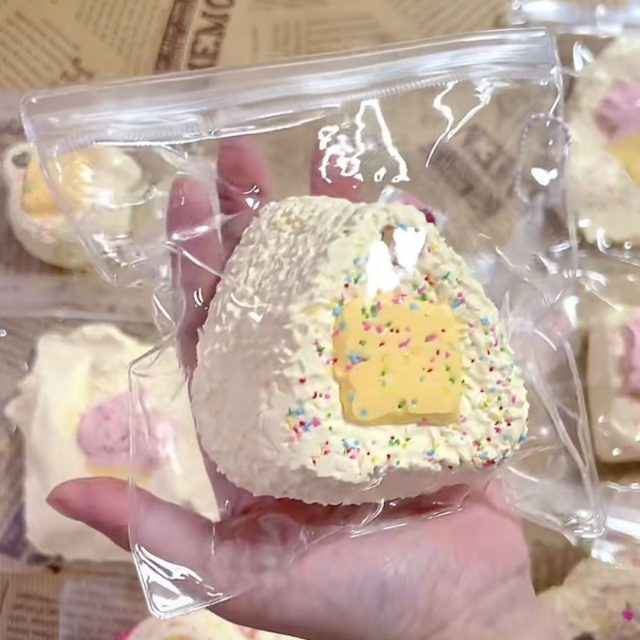 Butter Block Sprinkle Rice Ball Squishy