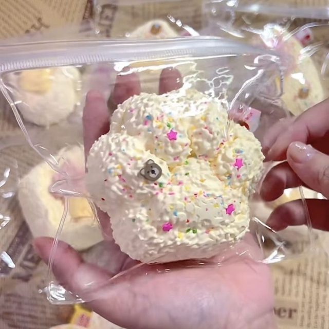 Sprinkle Cream Cat Paw Squishy