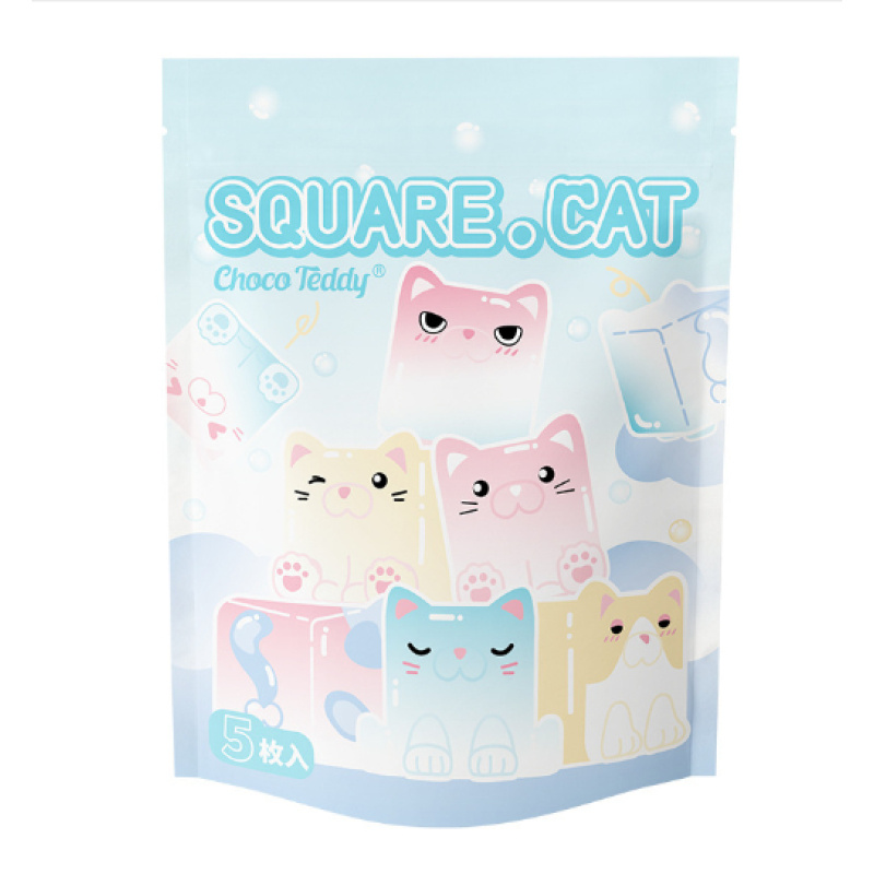Square Cat Mochi Squishy Pack (5 Pieces)