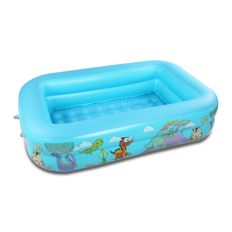 Rectangular Inflatable Baby Pool, Pink Dinosaurs — photo 2