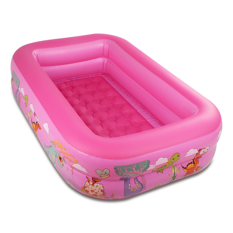 Rectangular Inflatable Baby Pool, Pink Dinosaurs — photo 4