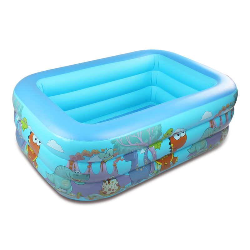 Rectangular Inflatable Baby Pool, Pink Dinosaurs — photo 3