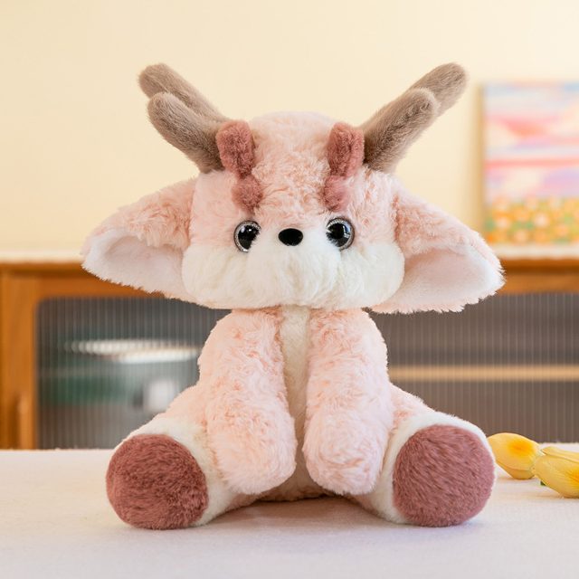 Fuzzy Pink Antler Deer Plush โ photo 3