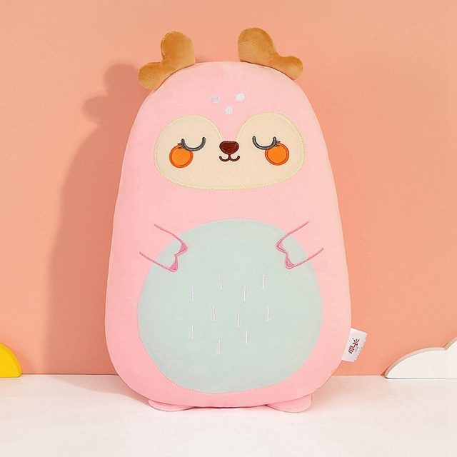 Sleepy Pink Deer Cushion Plush โ photo 2
