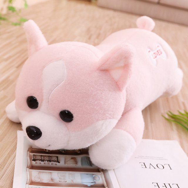 Sleepy Pink Husky Puppy Plush โ photo 4