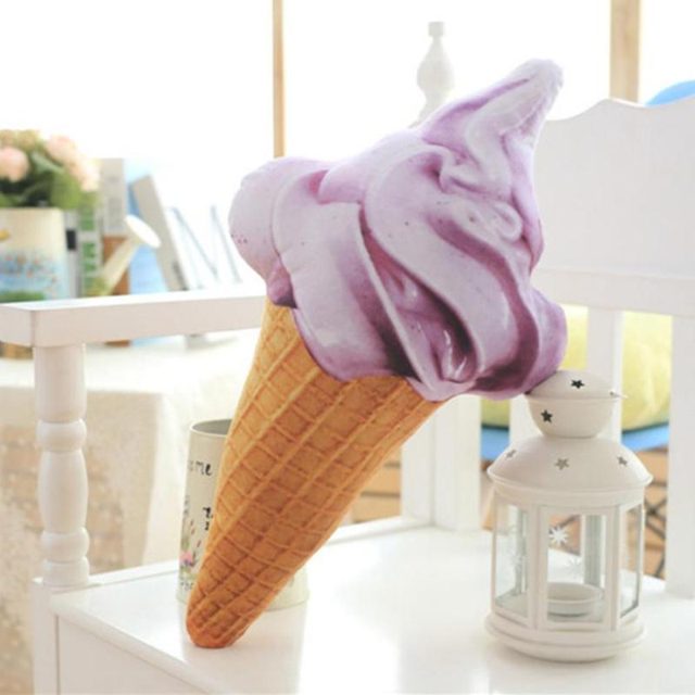 Blue Swirl Ice Cream Cone Pillow Plush โ photo 6