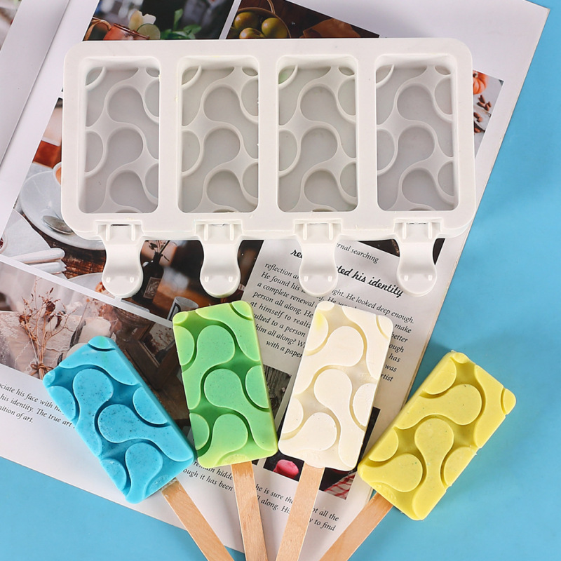 4-Cavity Silicone Popsicle / Ice Cream Bar Mold โ photo 2