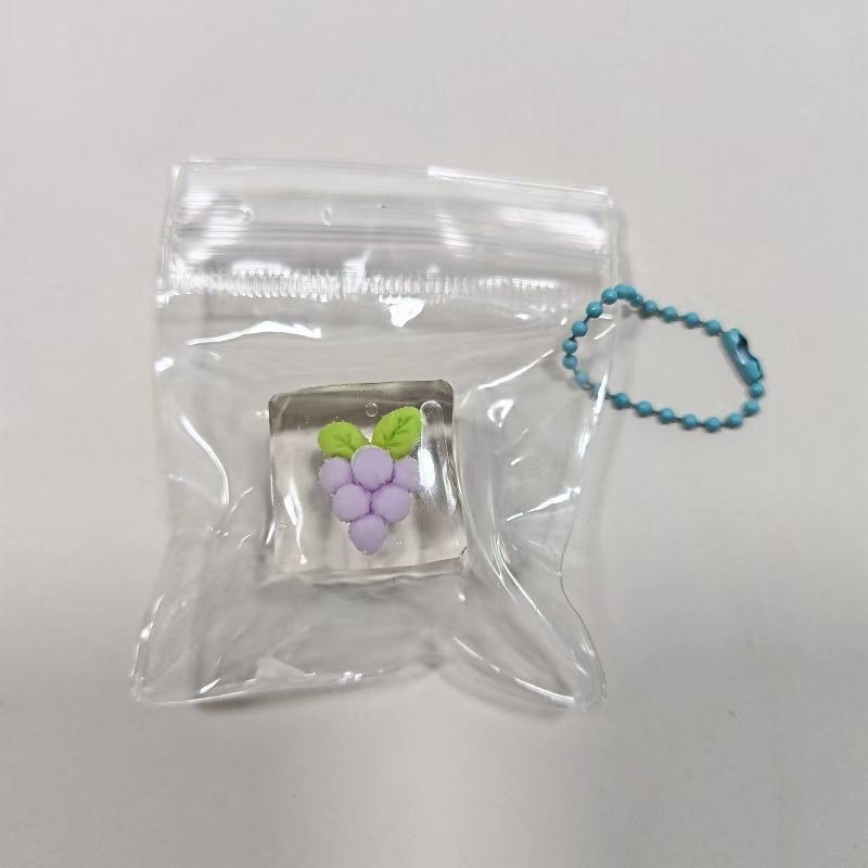 Strawberry Ice Cube Squishy Keychain โ photo 2