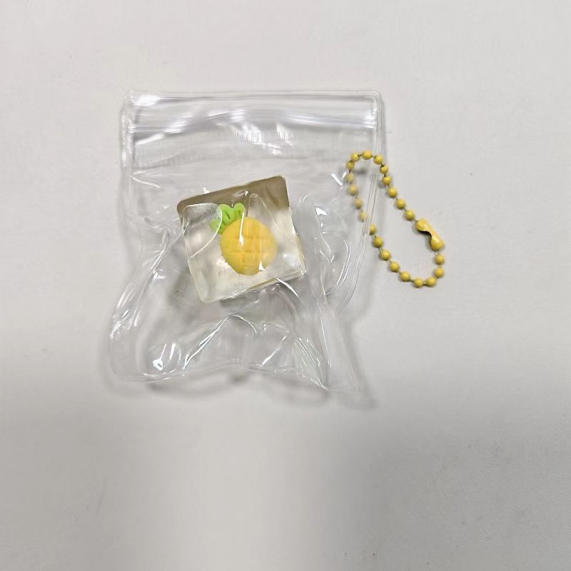 Strawberry Ice Cube Squishy Keychain โ photo 5