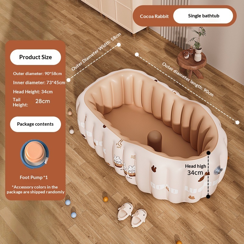 Inflatable Baby Bathtub with Foot Pump