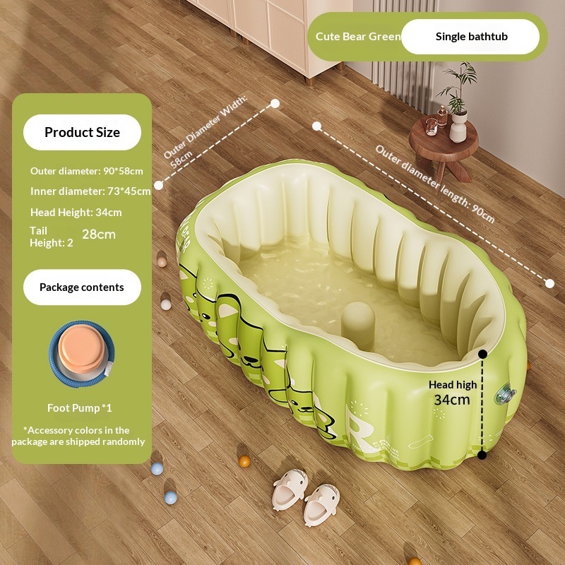Inflatable Baby Bathtub with Foot Pump — photo 2